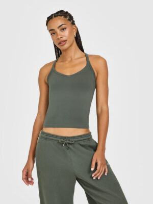 COTTON RACER BACK FITTED VEST