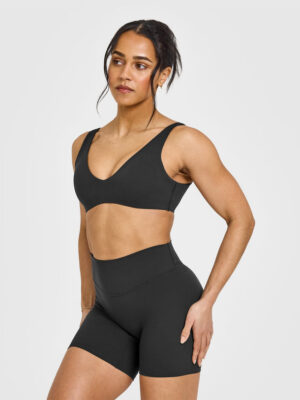 SOFTMOTION SCOOP BACK BRALETTE WITH WHITE LOGO