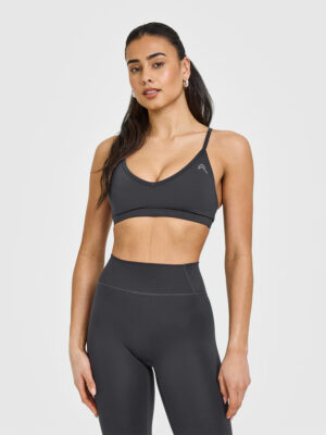TIMELESS STRAPPY BRALETTE WITH WHITE LOGO