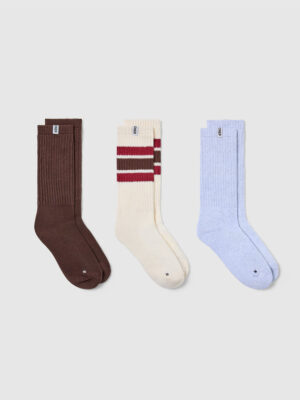 STRIPE SLOUCHY SOCKS 3 PACK