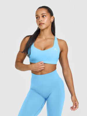 EASYLIFT CROSS BACK SPORTS BRA WITH WHITE LOGO