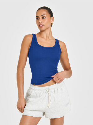 MELLOW RIB SCOOP NECK TANK TOP