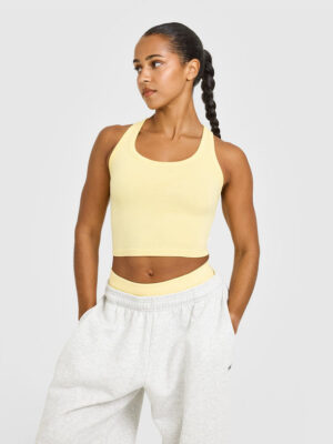 COTTON FITTED MID TANK TOP