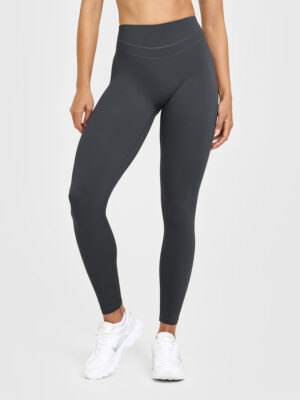 UNIFIED HIGH WAISTED LEGGINGS WHITE LOGO