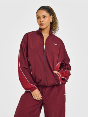 OVERSIZED PIPED WOVEN TRACK JACKET