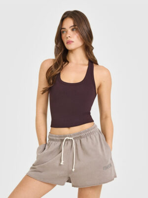 COTTON FITTED MID TANK TOP