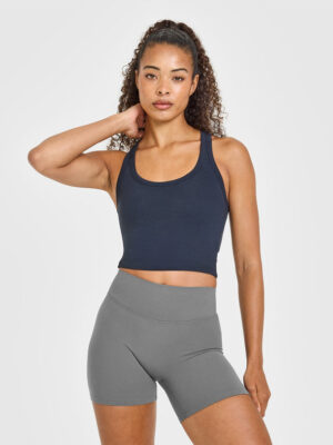 COTTON FITTED MID TANK TOP
