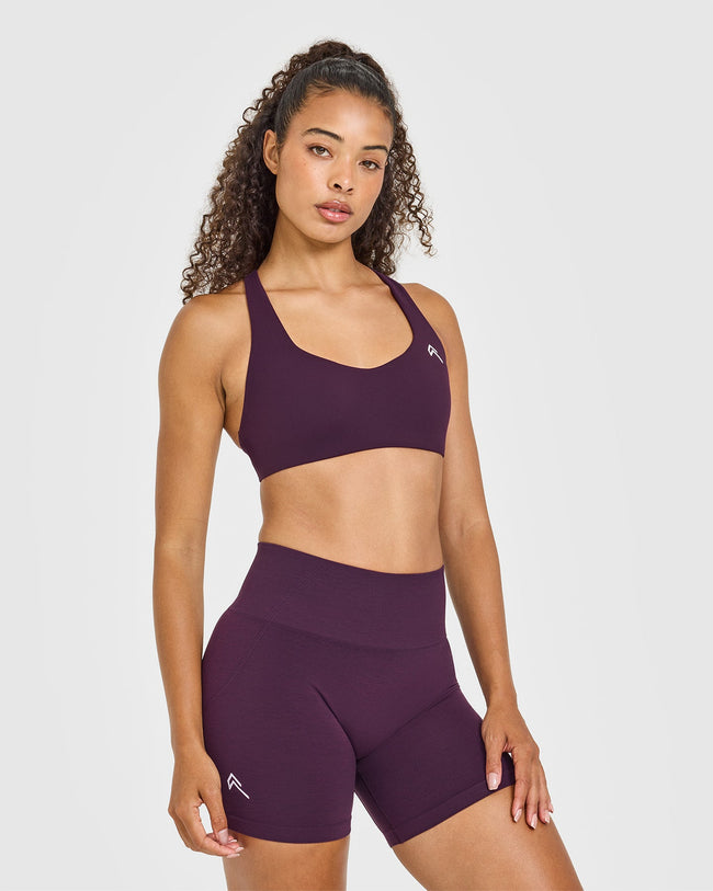 EASYLIFT CROSS BACK SPORTS BRA WITH WHITE LOGO