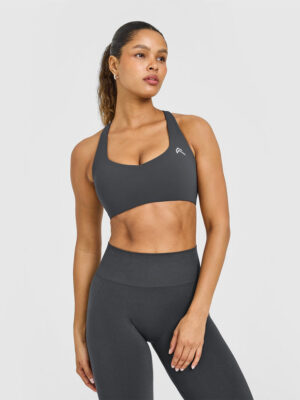 EASYLIFT CROSS BACK SPORTS BRA WITH WHITE LOGO