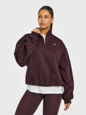 FOUNDATIONS 1/4 ZIP SWEATSHIRT WITH GREY LOGO