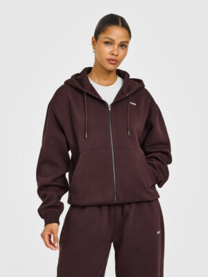 FOUNDATIONS ZIP UP HOODIE WITH GREY LOGO