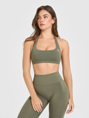 EASYLIFT HALTER BRALETTE WITH WHITE LOGO