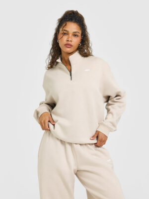 FOUNDATIONS OVERSIZED 1/4 ZIP SWEATSHIRT