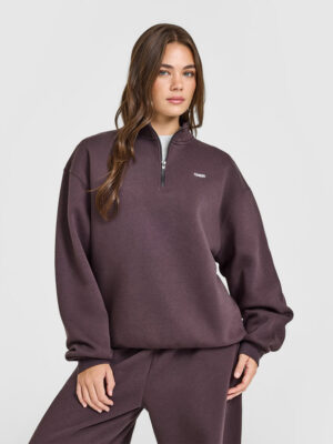 FOUNDATIONS OVERSIZED 1/4 ZIP SWEATSHIRT