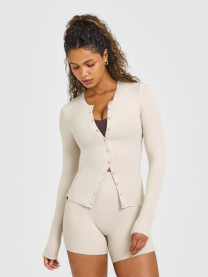 MELLOW RIB LONG SLEEVE CARDIGAN