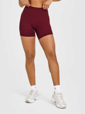 SOFTMOTION HIGH WAISTED SHORTS 6" WITH WHITE LOGO